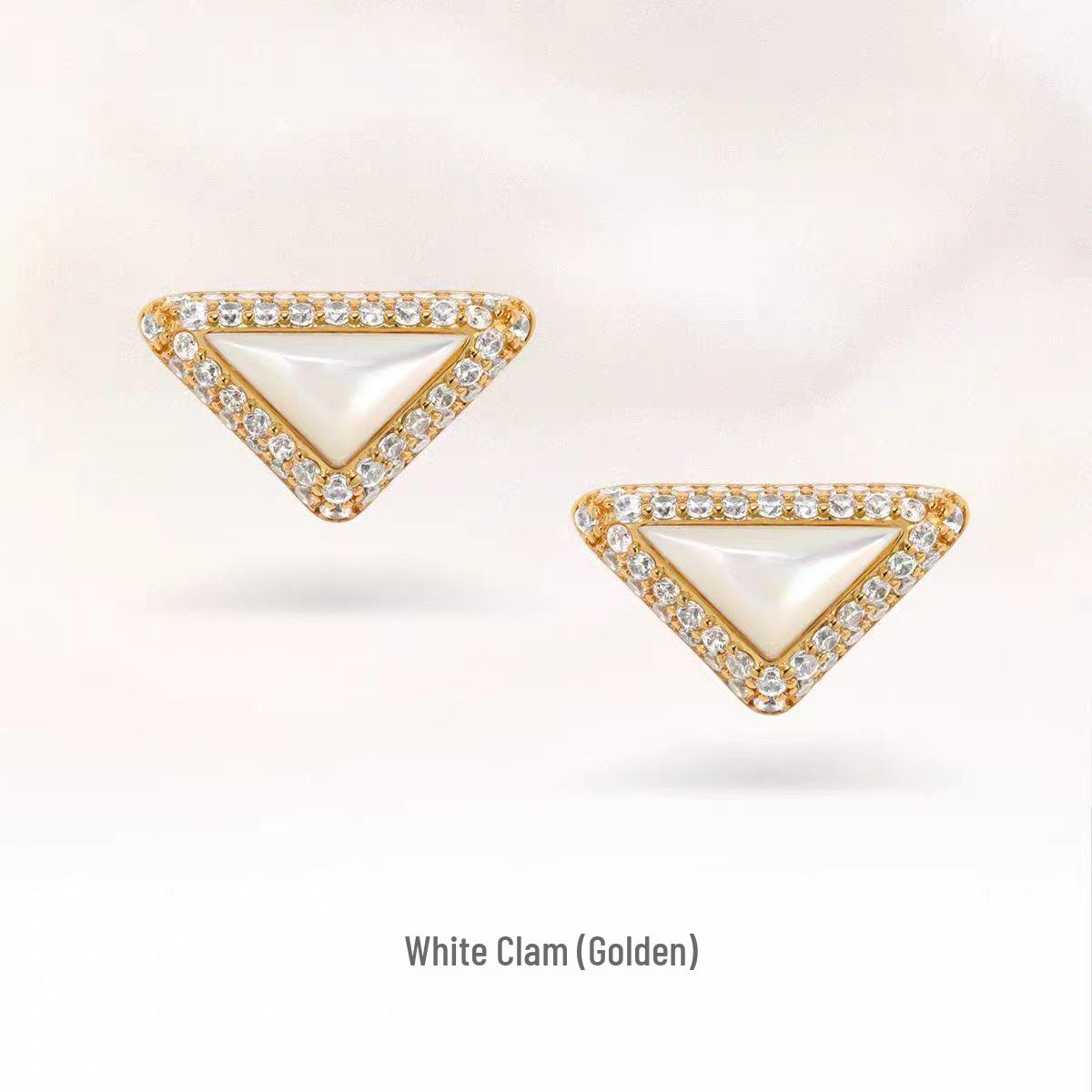 

Подарок на Циси: Красочные серьги-треугольники из натурального камня с роскошным дизайном из белого перламутра для женщин