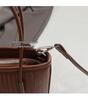 Niche High-End Women's French Luxury Woven Shoulder and Crossbody Bucket Handbag
