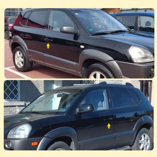 Exterior Door Handle For 2005-2009 Hyundai Tucson Front Left& Right Black 2PCS V