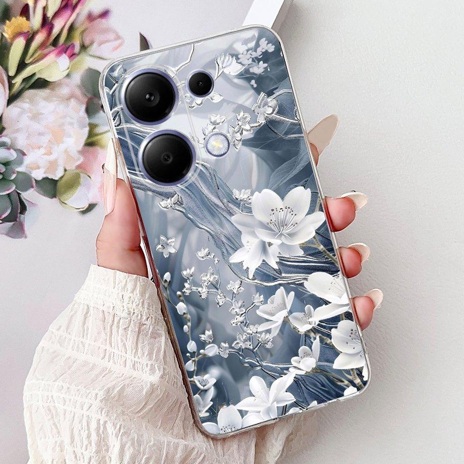 Pro pouzdro Xiaomi Redmi Note 13 Kryt Note 13 Pro Populární malovaný květinový měkký silikonový kryt na telefon Pro Redmi Note13 Pro 4G 5G Funda