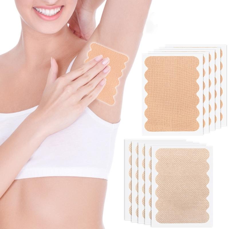10 Pieces Invisible Underarm Sweat Absorbing Pads Disposable Adhesive Liners For Daily Use Sports Activities