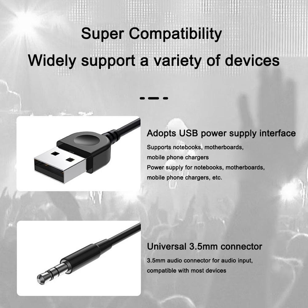 USB Wired Loudspeaker with RGB Lights Portable Mini Speaker Wired Volume Control Mini Desktop Speaker for Home Desk