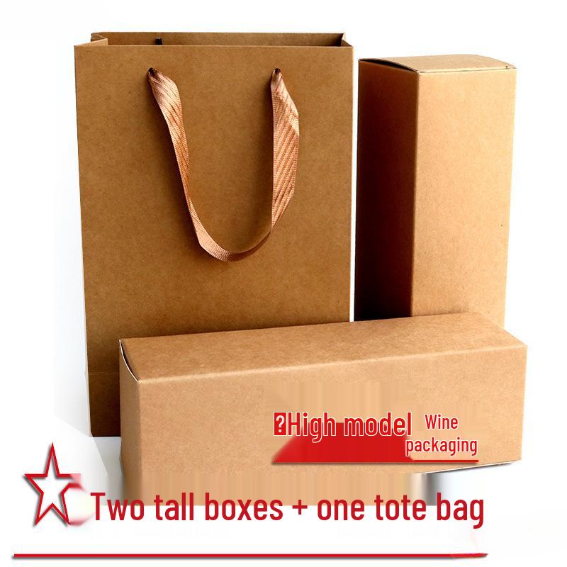 American-Style Kraft Paper Wine Crate with Extra-Hard Cardboard Packaging