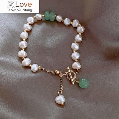 Classic Fashion Natural Stone Pearl Pendant Bracelet For Woman Exquisite New Lucky Cuff Bracelet Anniversary Gift Luxury Jewelry