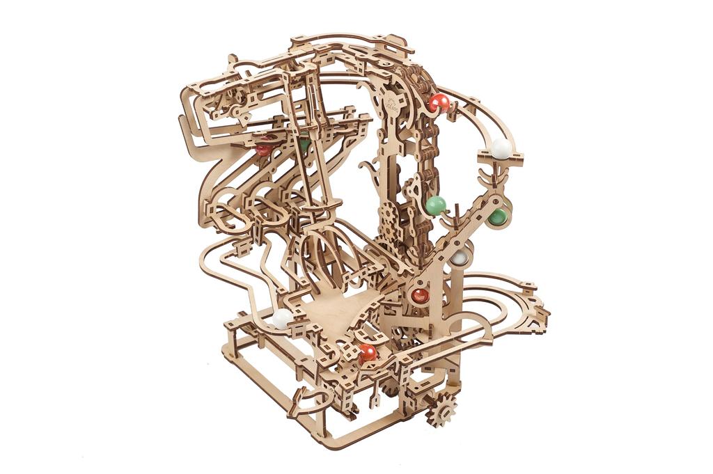 Ugears Marble Run Chain Hoist 70156 Wooden Puzzle, Crafts & Models, No Glue or Tools Required, for Adults and Kids