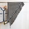 Autumn and winter bird grid imitation cashmere jacquard triangle scarf stacked shawl versatile small scarf warm multi-purpose scarf