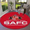 Sunderland Association Football Club Round Area Rug,Carpet Rug for Living Room Bedroom Sofa Playroom Decor,Non-slip Floor Mat