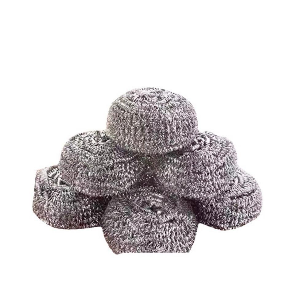 10 Stainless Steel Kitchen Cleaning Wire Balls Household Dishwashing Decontamination Brush Pot Ball Supplies