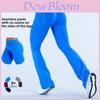 Yoga Micro Flare Pants For Women With Nylon Fabric Wide Leg Stretchable Activewear For Running And Fitness