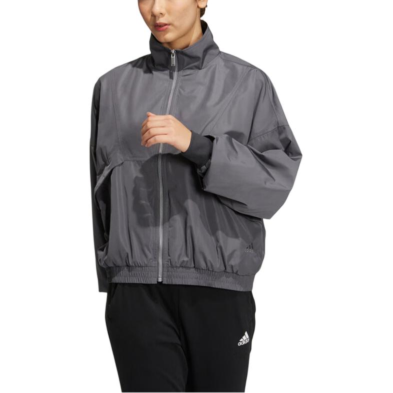 Adidas Jackets Women's Gray Stand Collar Moderate Other HZ7039