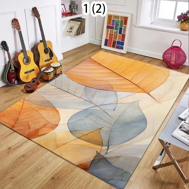 

Natural Leaf Carpet Colorful Blending Living Room Bedroom Entrance Farmhouse Anti Slip Door Mat Home Decoration Floor Mat 40X60cm