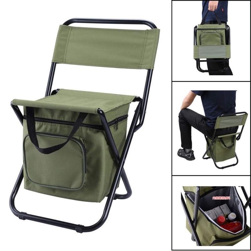 Portable 3-in-1 Folding Outdoor Chair with Cooler Bag