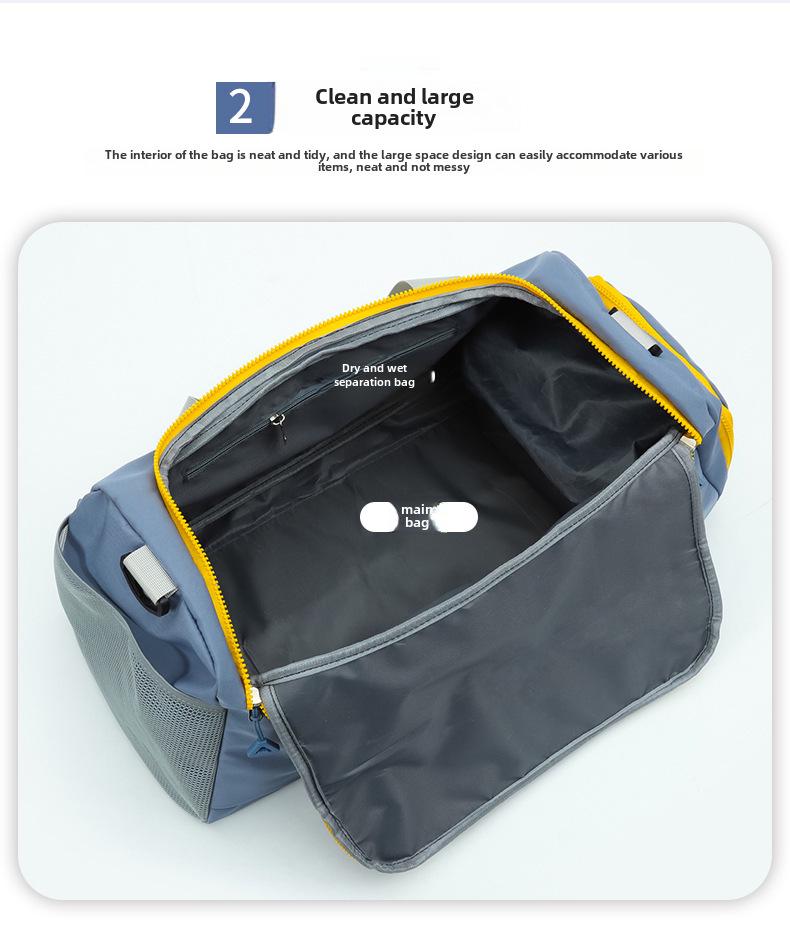 Sporty Travel Handbag with Wet/Dry Separation, Fitness & Swimming Bag, Crossbody Luggage with Shoe Compartment, Custom Logo Option