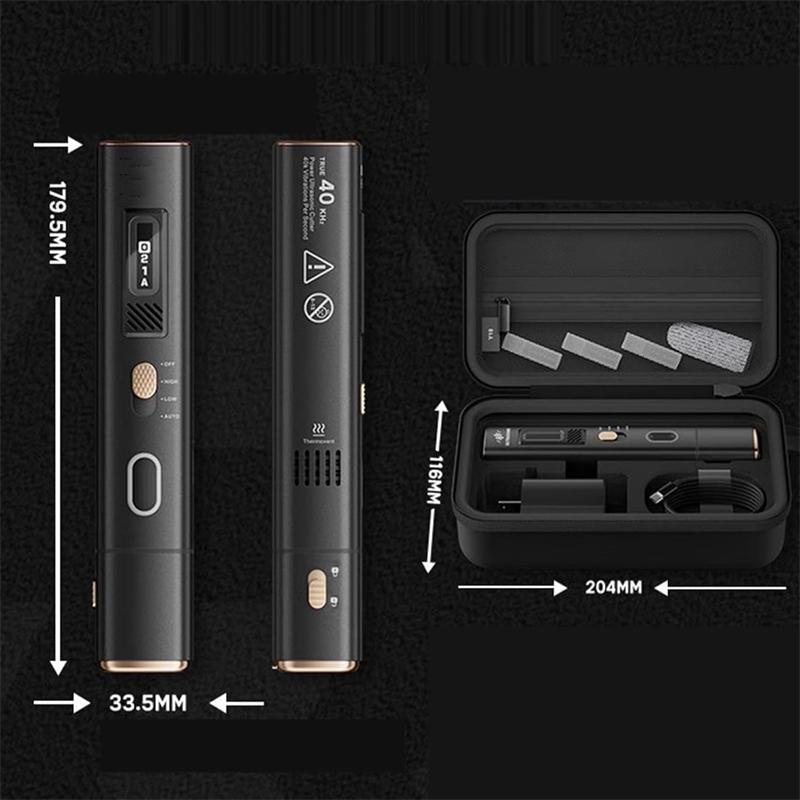 Handheld Ultrasonic Cutter High Precision Ultrasonic Cutter with Display LED Light 1-5 mm Cutting Thickness for Wood Crafts