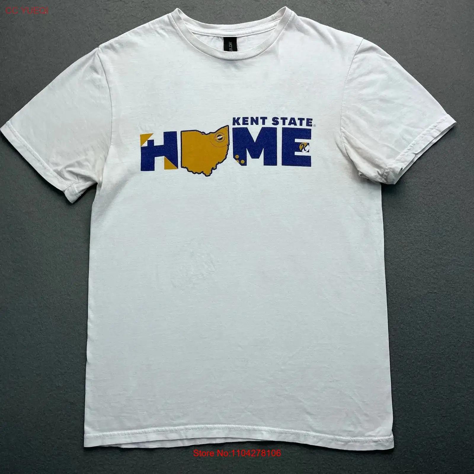 Kent State Golden Flashes OHIO HOME T Shirt Size Small White vintage Washed homme Versatile Breathable Stylish Unisex S разноцветный