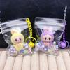 Flocking Keychain Cute Doll Doll Pendant PVC Transparent Bag Luminous Bag Hanging Jewelry