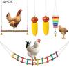 Combination Set Bird Toys Parrot Gnawing Piano Chicken Fruit Fork Mirror Bird Cage Accessories Pet Products