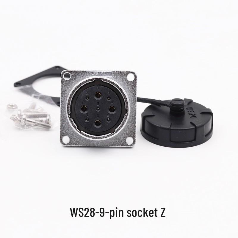 Weipu WS28 23-Pin Aviation Plug Connector, Male-Female Threaded, 479-Hole, 10P12, 16-Pin, 20/26-Pin