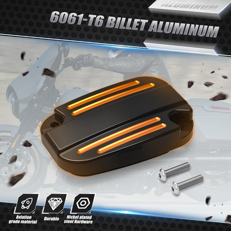 1x Clutch Master Cylinder Reservoir Lid Cover for Harley Road King/Special Street Glide FLHX/S Road Glide FLTRX FLTRXS 2017-2020