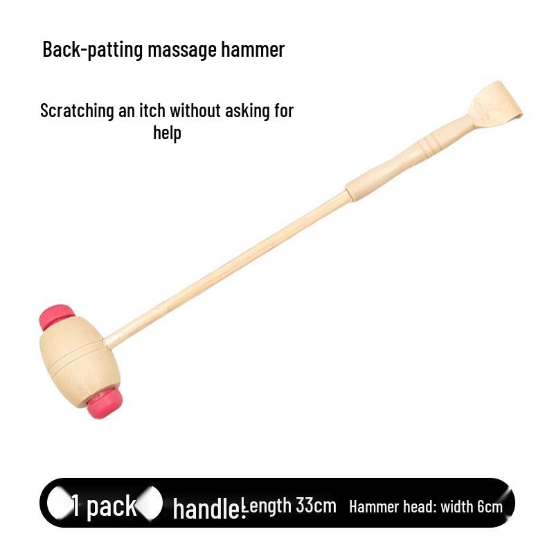 

Bamboo Meridian Massage Hammer: Self-Help Back Beater & Scratcher
