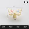 Butterfly Shaped Cabinet Knobs Unique Chinese Painting Pattern Easy Install Furniture Handles for Wardrobe Drawer