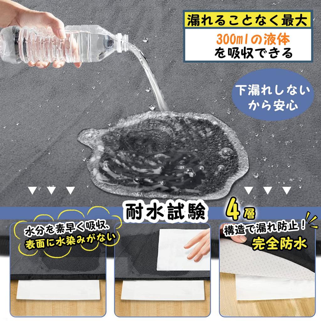 HomLead Waschbare Haustierunterlage Pipimatte Haustiermatte Vollständig waschbares Fleece 2 (Polarmaterial, L-133165cm Stücke)