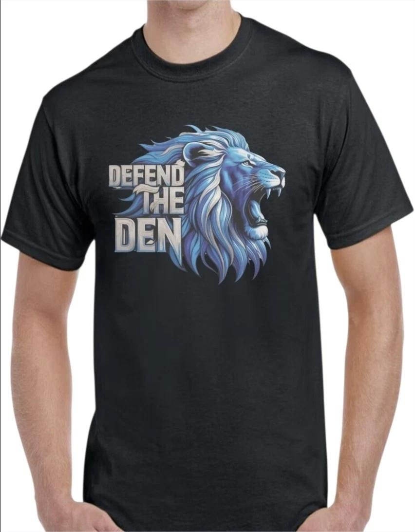 

Detroit Defend The Den Men s T-Shirt White or Black or Gray Small to 3X-Large S