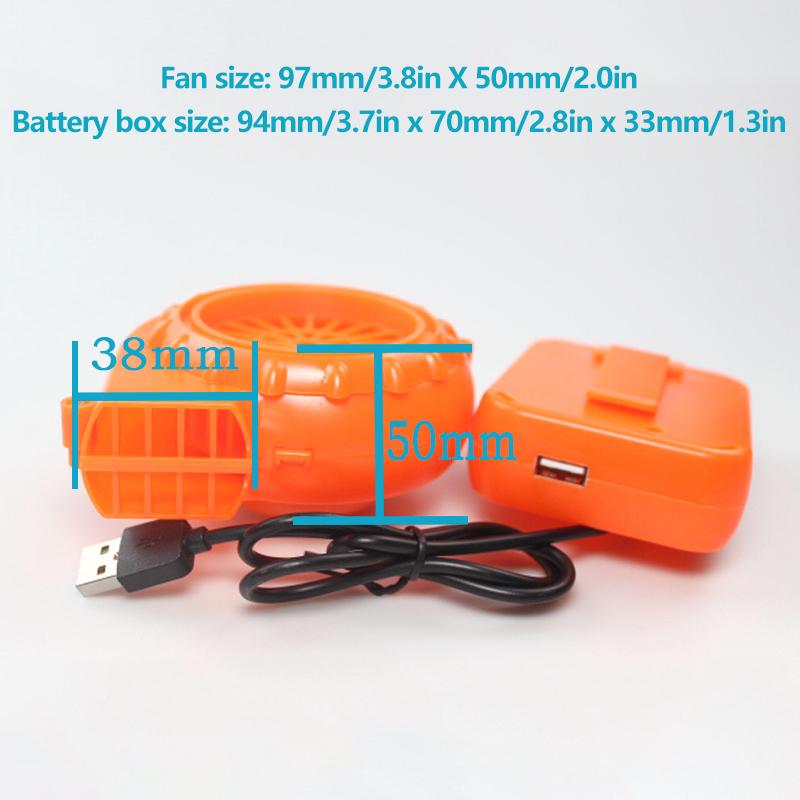 6V Battery Box Cooling Fan for Cartoon Doll Dinosaur Suit Inflatable Micro Blower USB Interface Fan
