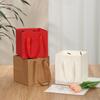 Kraft Paper Square Gift Bag with Handles Reusable Packaging Bags for Small Shopping Wedding Birthday Party Flower Bags Square Cake Tote Sacks 10pcs