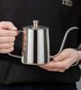 CHFNJJ Stainless Steel Coffee Pot, Gooseneck, Narrow Spout, Drip Kettle with Graduated Coffee Drip Pot (600ML)