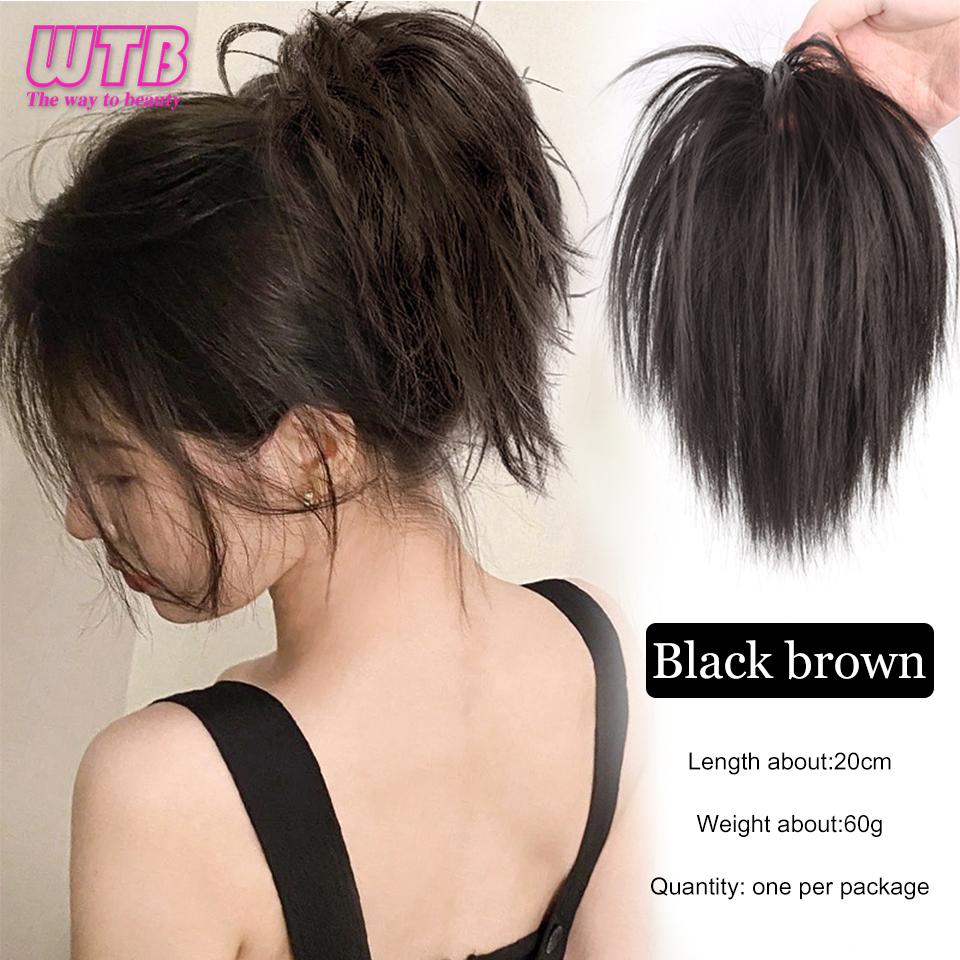 WTB Synthetic Ponytail Wig Women's Short Hair Bun Messy Lazy Wig Hairstyle Suitable For Daily Wear