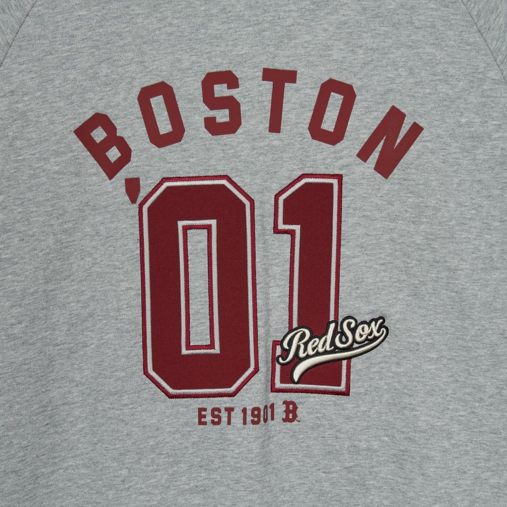 New MLB BOSTON REDSOX FW24 Sweatshirt Unisex Gray 3AMTV1044-43MGS