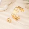 French Retro Flower Bracelet & Ring Set for Women