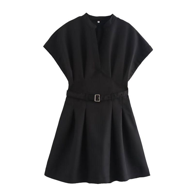 Autumn New Arrival Fashion Wind Foreign Trade Women's Clothing Fashion Minimalist Versatile Belt Short Dress 8761298