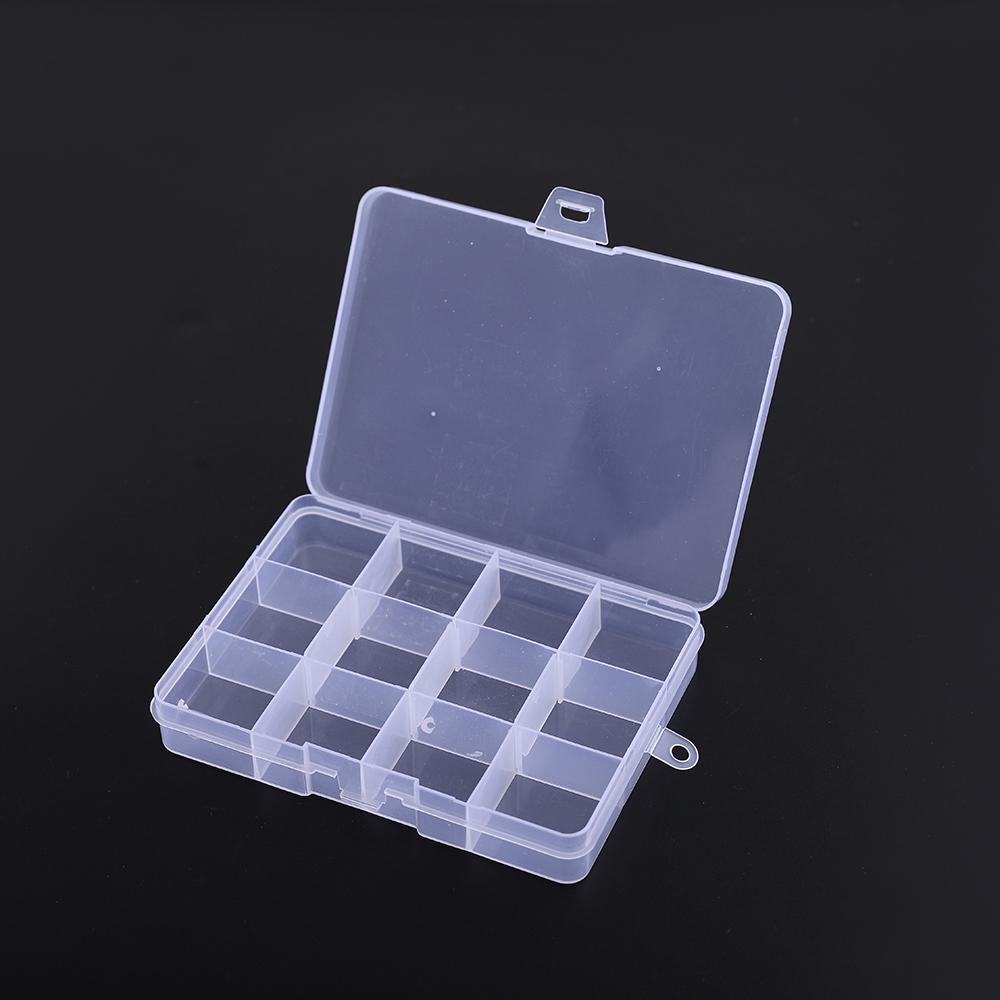 

Plastic Jewelry Box 28 Grid Compartment Slot Organizer Storage Beads Container Jewelry Storage Box Rectangle Case Display