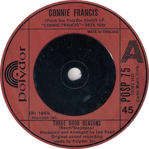 7inch Record CONNIE FRANCIS - Three Good Reasons POSP75 POLYDOR 1979 UK Rock Used