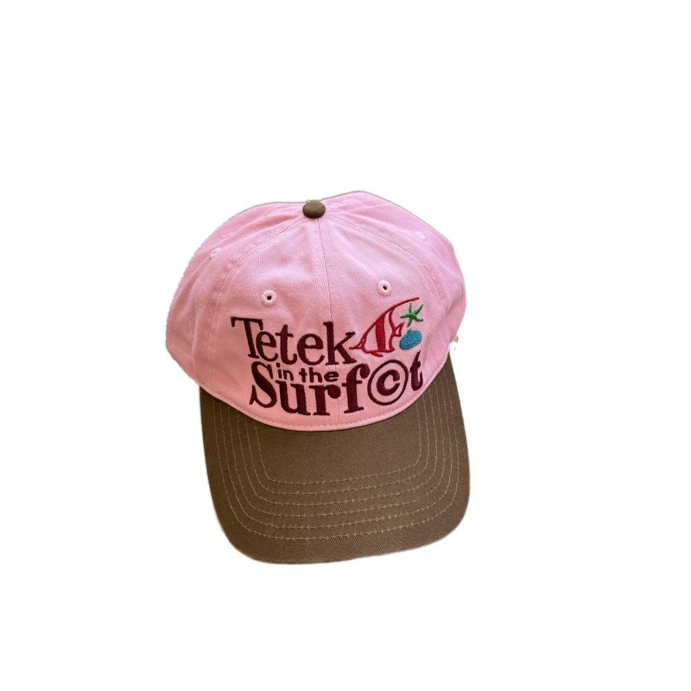 

Защита от солнца Вышивка Буква Бейсболка Солнцезащитный козырек Солнцезащитная шляпа Бейсболка Унисекс розовый