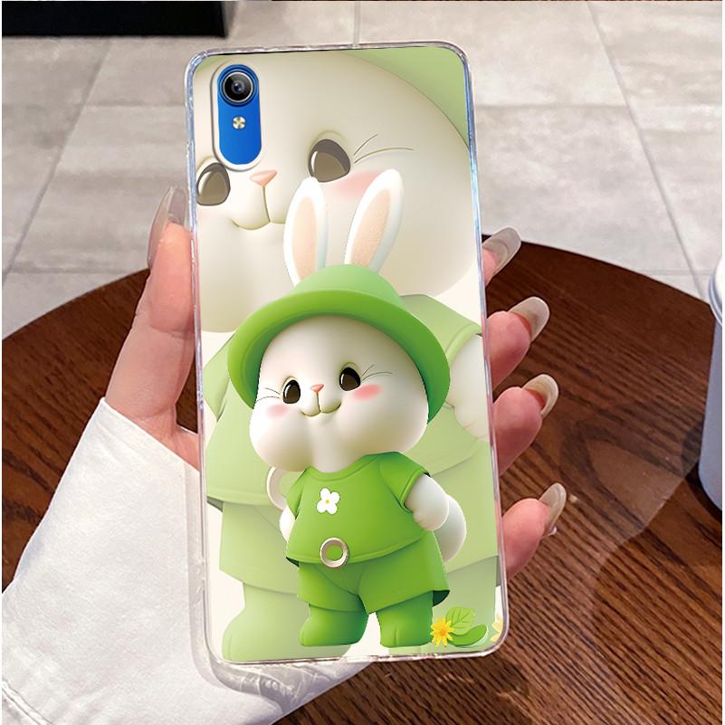 Case For Vivo Y91C / Y1S / Vivo 2015 / 1820 Luxury Cute Love Rabbit Funny Pattern Casing Ultra Thin Slim Clear Soft Phone Case