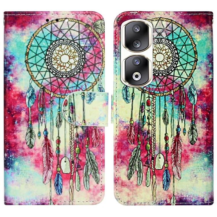 

For Honor 90 Pro Phone Case Wallet PU Leather Pattern Printed Cover