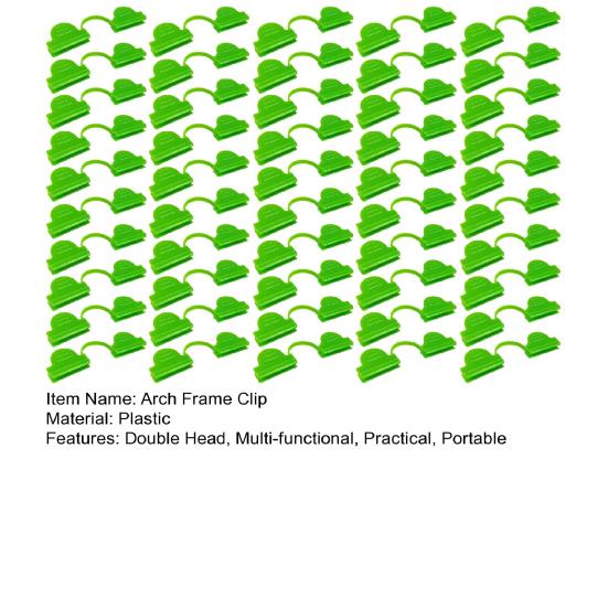 50 Pcs Greenhouse Arch Frame Clips Double Head Plastic Clips Heating Press Film Clamps for Greenhouse Film Arch Tubes