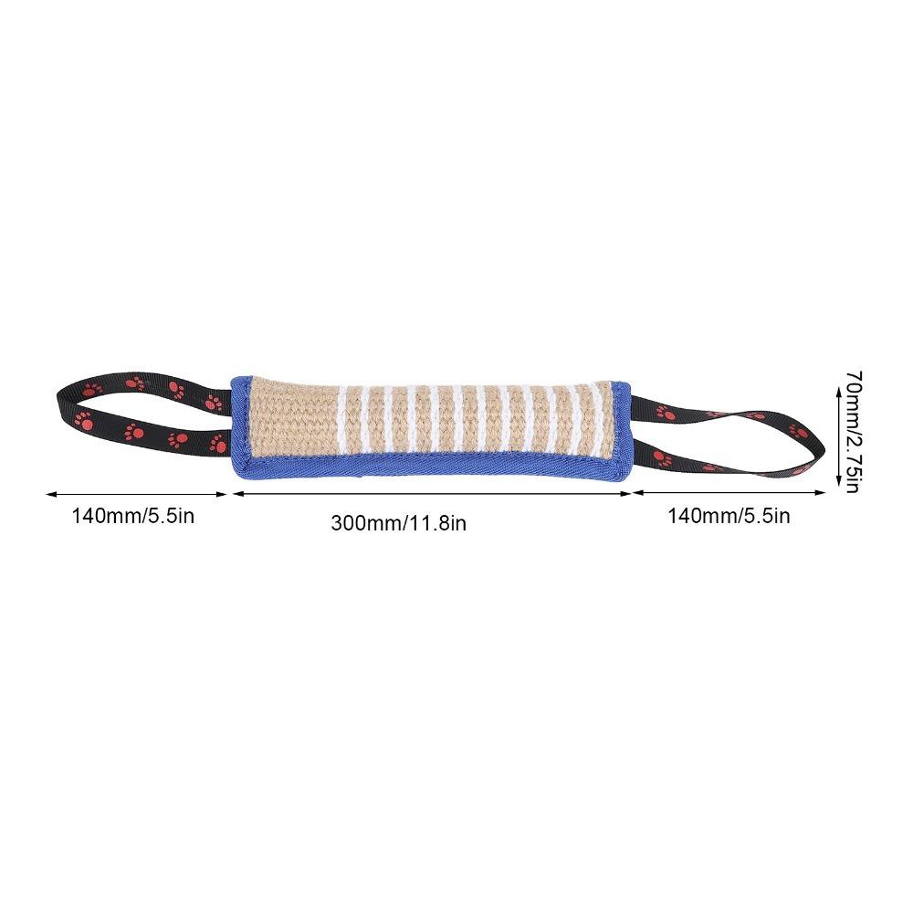 Cylindrical Shape Dog Tug Toy Thick Linen Fabric Dog Training Bite Pad Bite Training