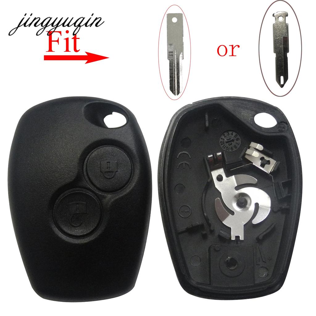 jingyuqin 2 Buttons Car Key Shell For Renault Dacia Modus Clio 3 Twingo Kangoo 2 Remote Fob Case
