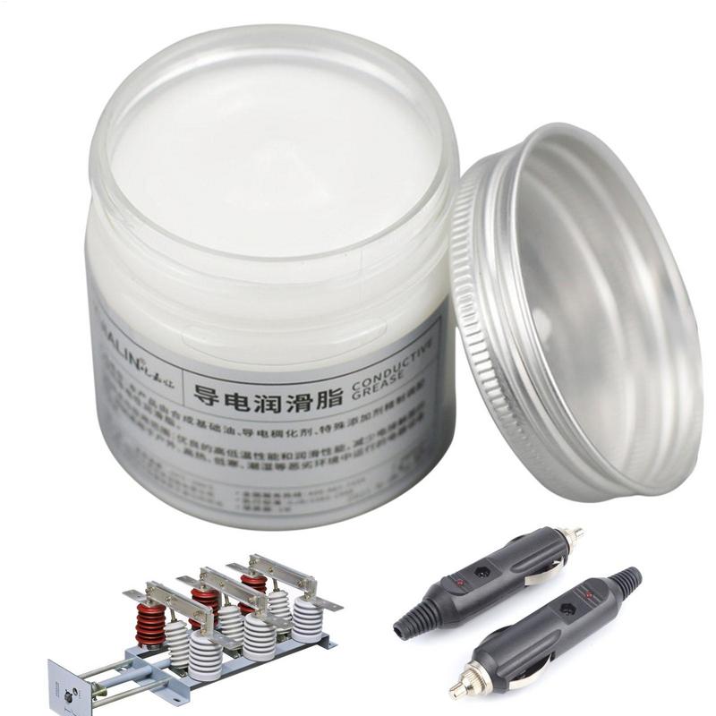 100g Elektrisch Leitfähiges Fett für Auto-Stecker, Schaltkreis-Stecker, Niedriger Widerstandswert, Leitfähiges Gel, Schmierung für Auto, Haushalt