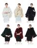 BEAUTELICATE Thick Fur Warm Faux Fur Cape for or Any Occasion Women's Shawl, Large, Winter, Hooded, Wedding, Party,