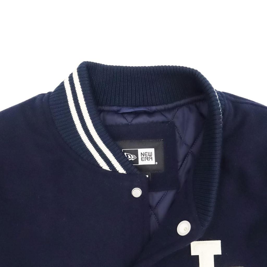 New Era Korean Design MLB Stadium LA L AP MLB PATCH VARSITY JK44 LOSDOD SCAP JP Jacket, Navy,