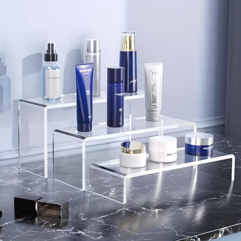 1Set Acrylic Display Stand Multifunctional Transparently Mini Model Storage Rack for Perfume Doll Jewelry Decor Organzier