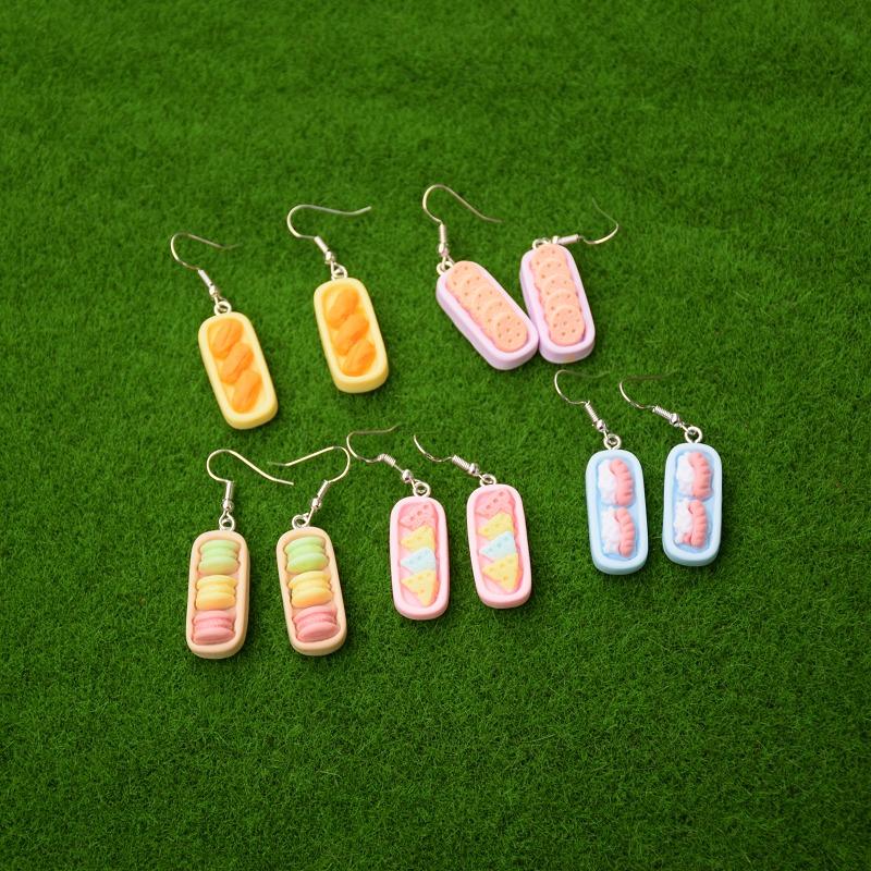 Earring for Women Resin Drop Custom Made Handmade Cute Girls Sweet Gift Cookies Macaron Cake Food Donuts