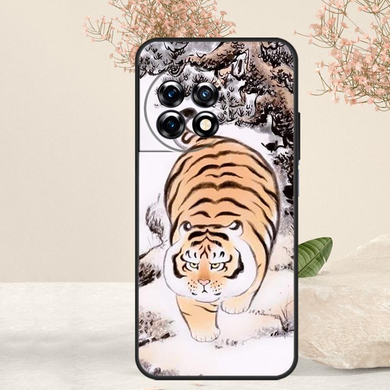 Cartoon Fat Tiger Case For OnePlus 15 R 13T 13 13R 12 12R 11 10R 10T 10 Pro Nord 5 CE 4 2 3 Lite N20 N30 Cover