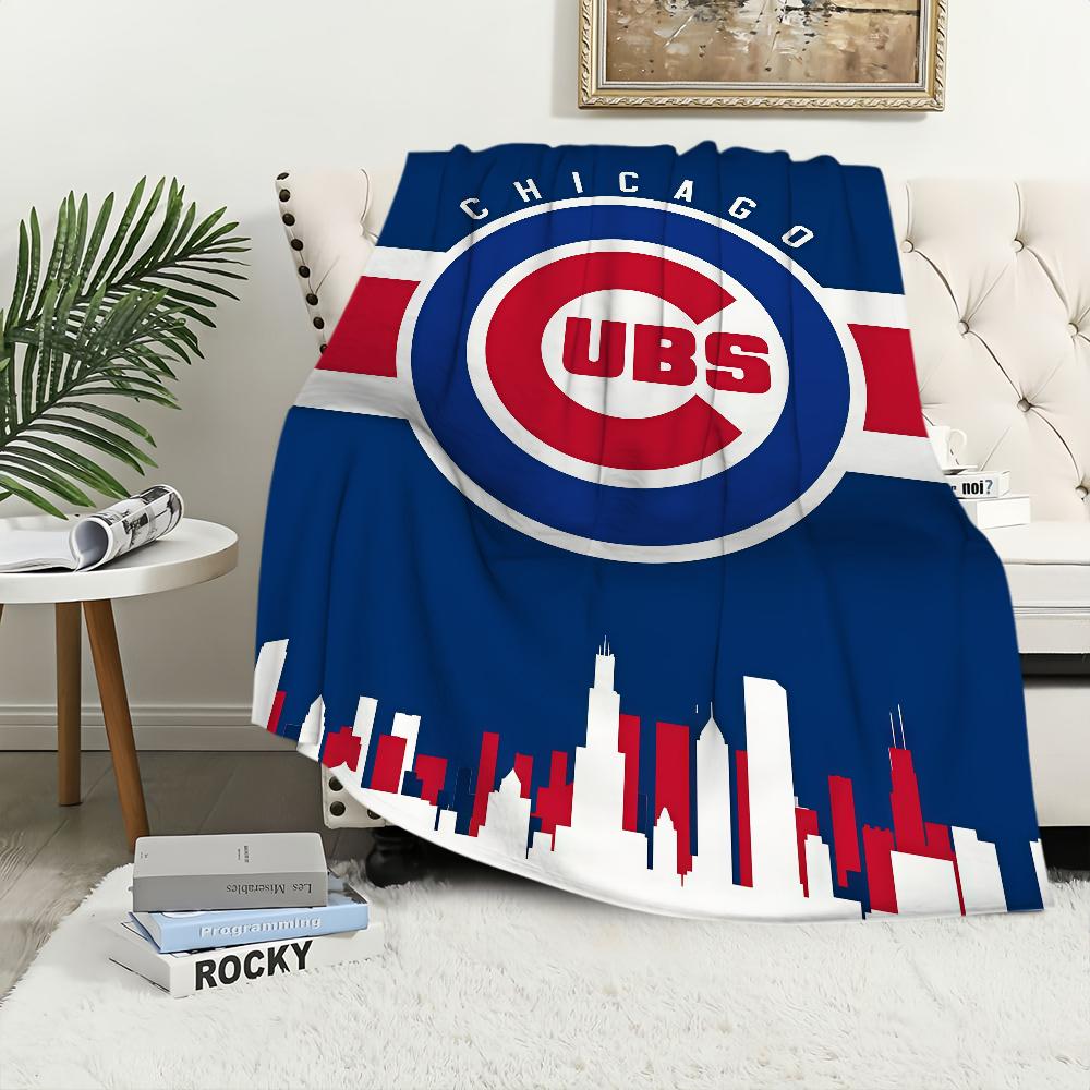C-Chicago C-Cubs Baseball Cool Blanket Blanket for Couch Sofa Travel Home Hiking Picni Bed Beding Flannel Blanket birthday gift