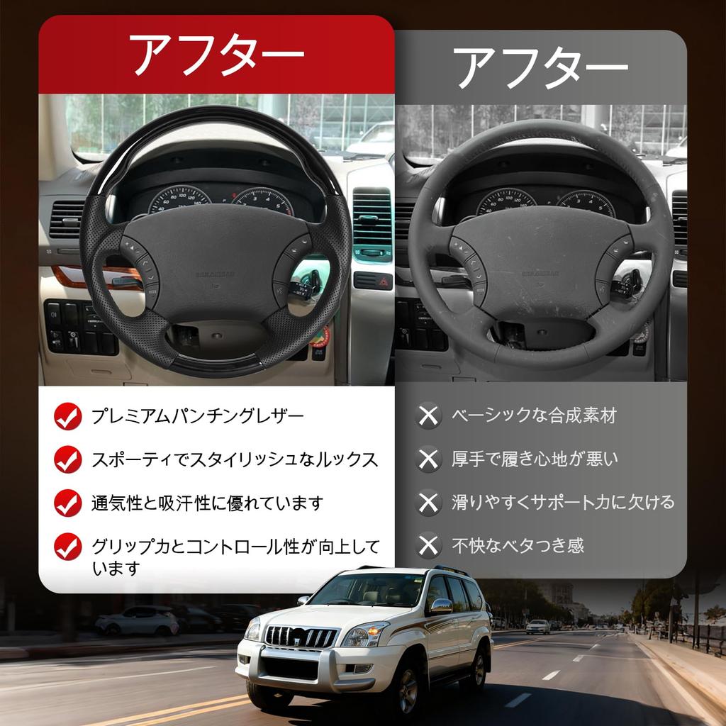 JIANGGAI Gang Grip Lenkrad für Toyota Hiace 200 Serie und Sonderdesign (Modelle 1, 2, 3) - Teile, Modellspezifisch (Klavier schwarz)